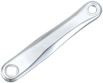 Samox SAC08 Left Crank Arm - 175mm, JIS Diamond Taper Spindle Interface, Forged Aluminum, Spindle Bolt Sold Separate, Silver