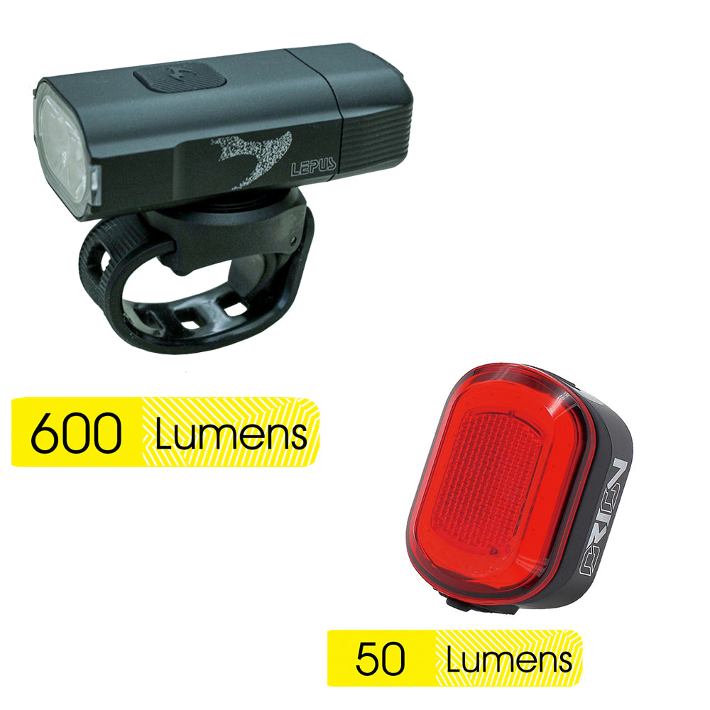 SERFAS MOON LEPUS C1 & ORION 600LM HEADLIGHT 50LM TAILLIGHT COMBO SET