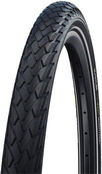 Schwalbe Green Marathon Tire - 27 x 1-1/4, Clincher, Wire, Black/Reflective, Performance Line, GreenGuard, TwinSkin, Addix