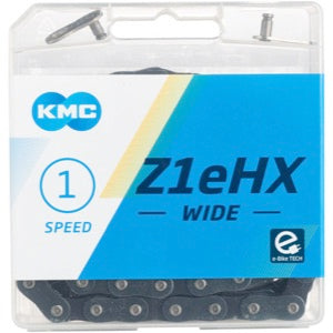KMC Z1eHX Wide Chain - Single Speed 1/2" x 1/8", 112 Links, Silver