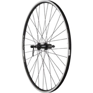 Quality Wheels Value Double Wall Series Rear Wheel - 700, QR x 130mm, Rim Brake, HG 10, Black, Clincher