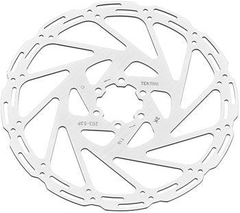 Tektro TR203-53 Disc Rotor - 203mm, 6-Bolt, 1.8mm Thickness, For 4-Piston Calipers
