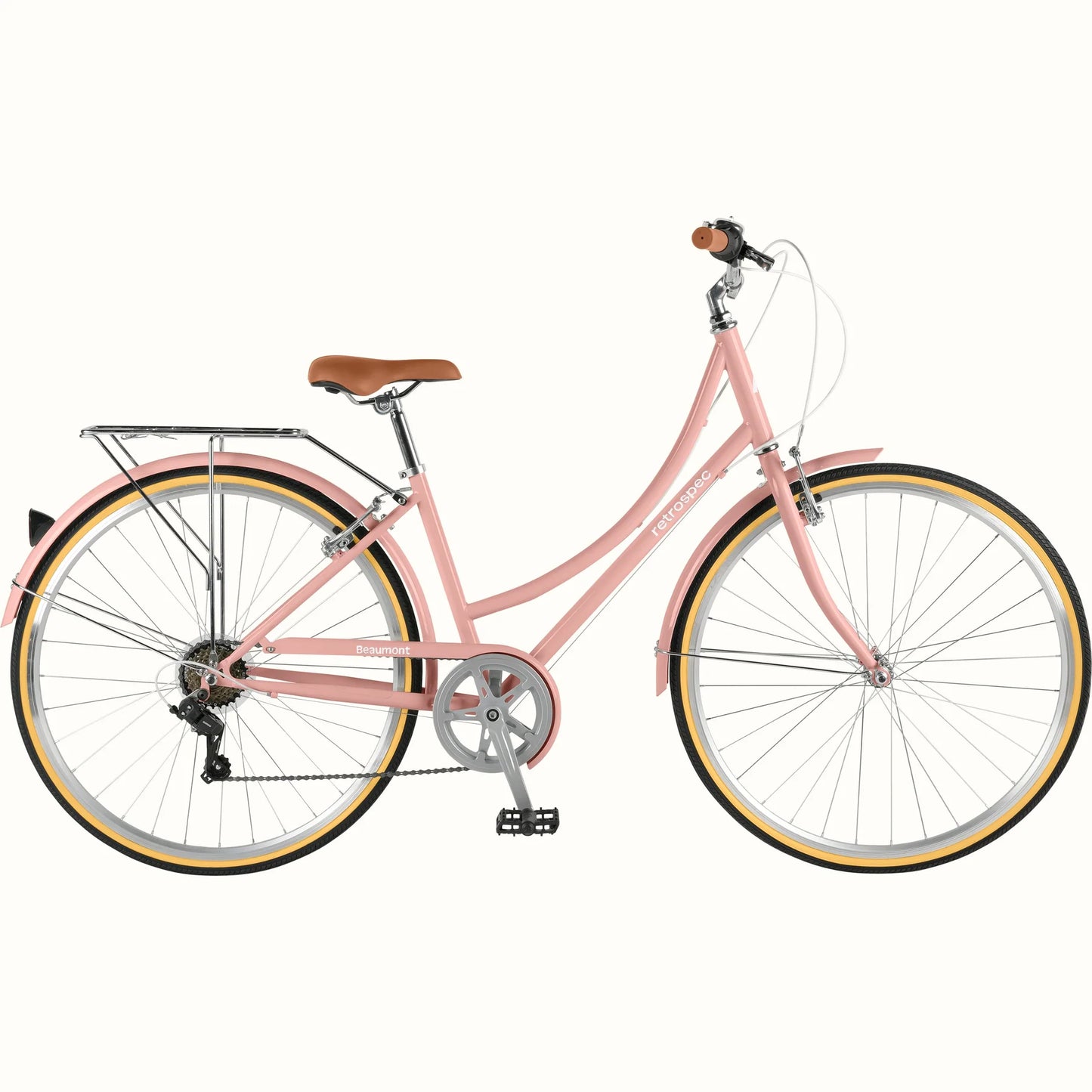 Beaumont City Bike - Step Through 7 Speed - Mauve Pink