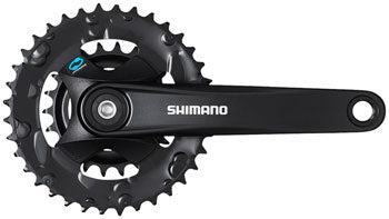 Shimano FC-M315-B2 Crankset - 170mm, 7/8-Speed, Riveted, JIS Square Taper Spindle Interface, 48.8mm Chainline, Black