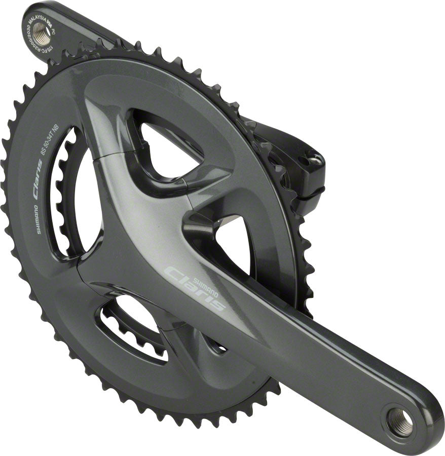 Shimano Claris FC-R2000 Crankset - 175mm 8-Speed 50/34t 110 BCD Hollowtech II Spindle Interface Black