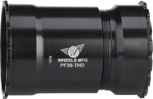 Wheels Manufacturing PressFit 30 Thread-Together Bottom Bracket with ZERO Ceramic Bearings Black