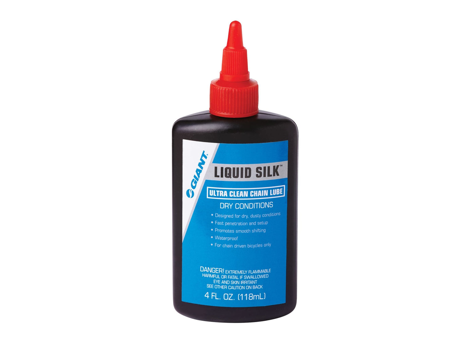 Liquid Silk Ultra Clean Dry Chain Lube 4oz Drip Bottle