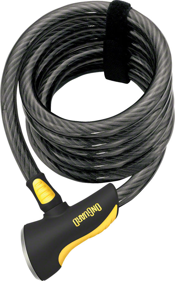 OnGuard Doberman Combo Cable Lock: 6' x 12mm, Gray/Black/Yellow