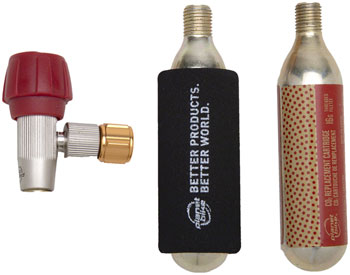Planet Bike Red Zeppelin Inflator: Includes Two Threaded 16g Cartridges and Sleeve