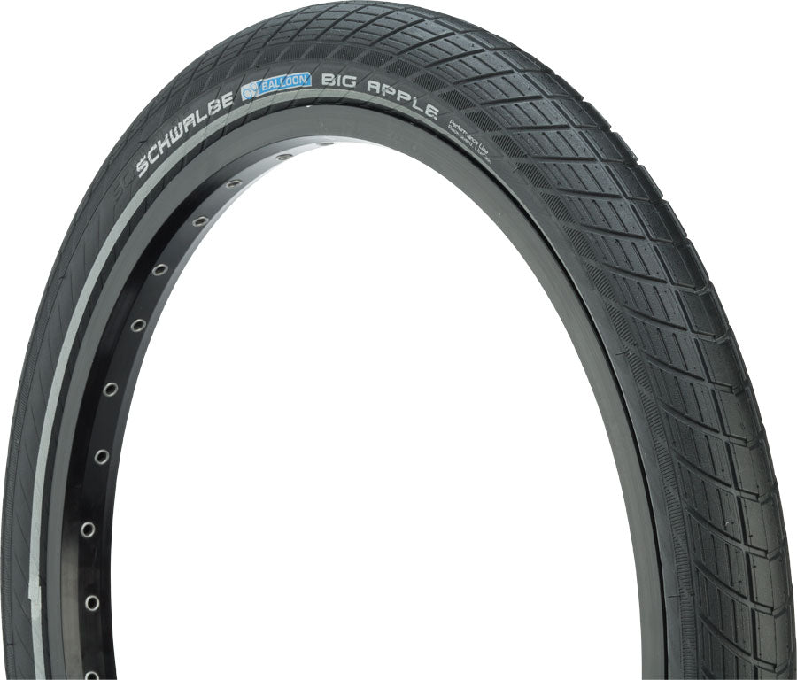 Schwalbe Big Apple Tire - 20 x 2, Clincher, Wire, Black, Performance Line