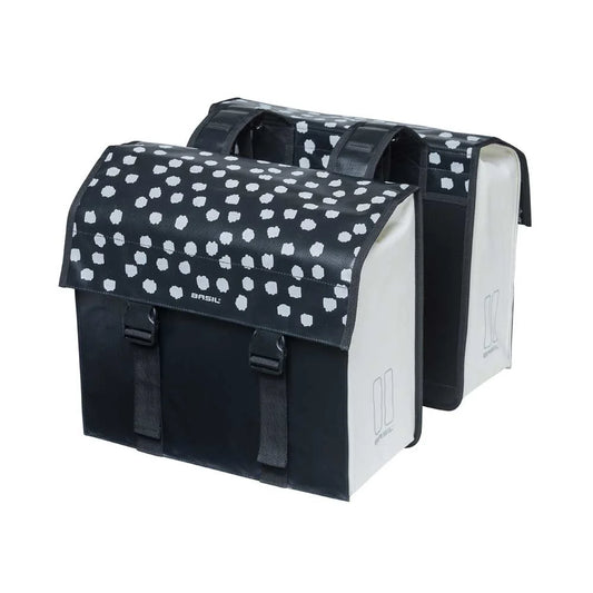 Basil Urban Load - double bicycle bag - 48-53 liter - black with reflective dots