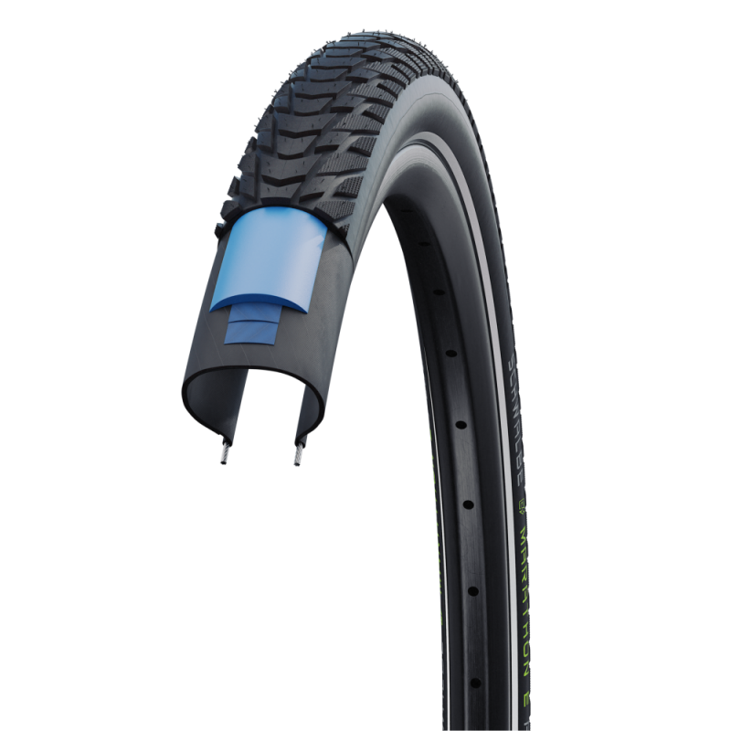 Schwalbe Marathon Plus Tire - 700 x 38, Clincher, Wire, Black/Reflective, Performance Line