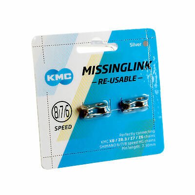 KMC MissingLink CL573R 7.3mm Connector - 678-Speed Reusable Silver (each)